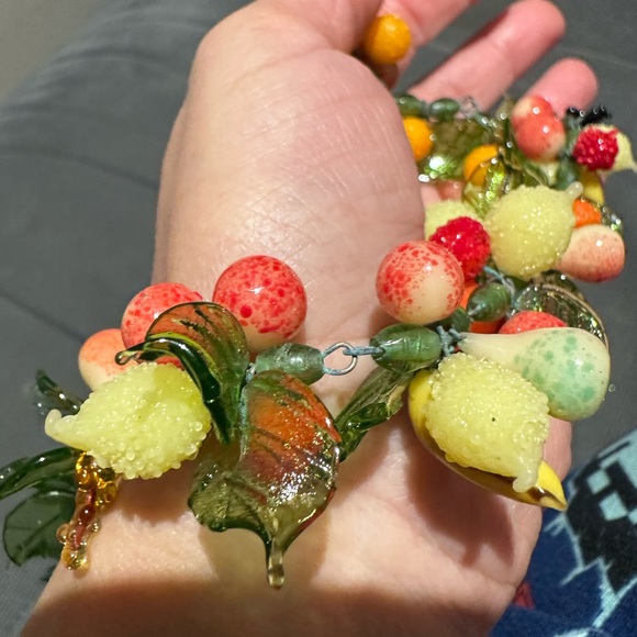 Venetian Glass Tutti Fruity Glass Necklace - Picture 11 of 16